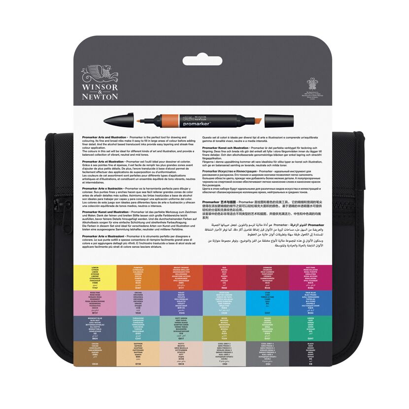 Winsor & Newton ProMarker 24er Wallet Kunst