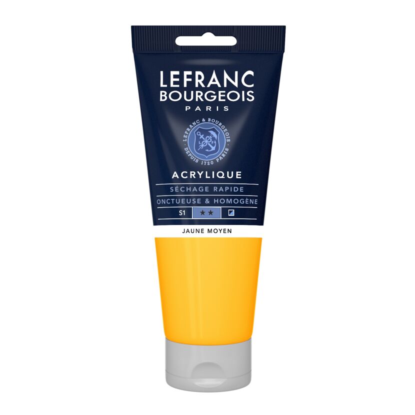 Acrylfarbe 'Fine' mittelgelb 200 ml