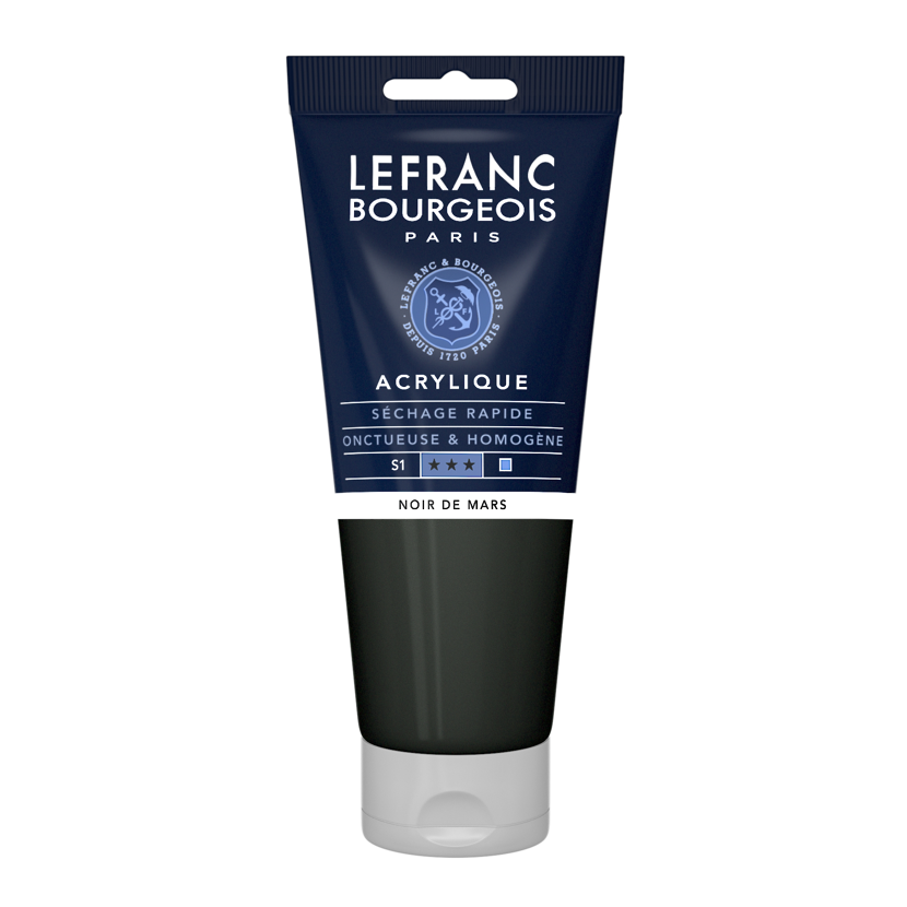 Acrylfarbe 'Fine' marsschwarz 200 ml