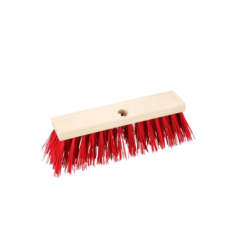 Straßenbesen mit Stielloch Elaston 30 cm rot