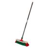 Gartenbesen mit Schabeblech und Teleskopstiel Elaston 40 cm grün rot