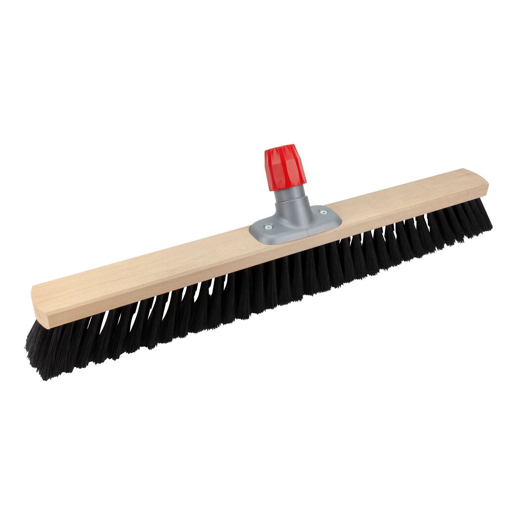 Saalbesen mit Kunststoffstielhalter Kunststoff PET 60 cm schwarz