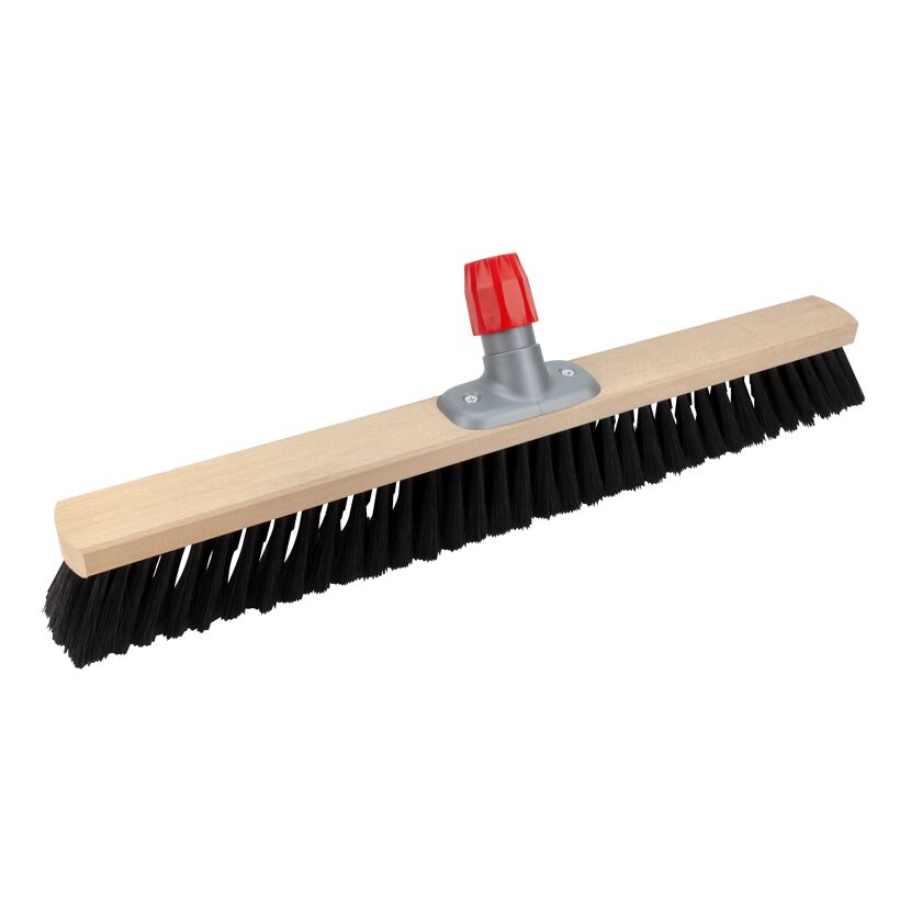 Saalbesen mit Kunststoffstielhalter Kunststoff PET 60 cm schwarz