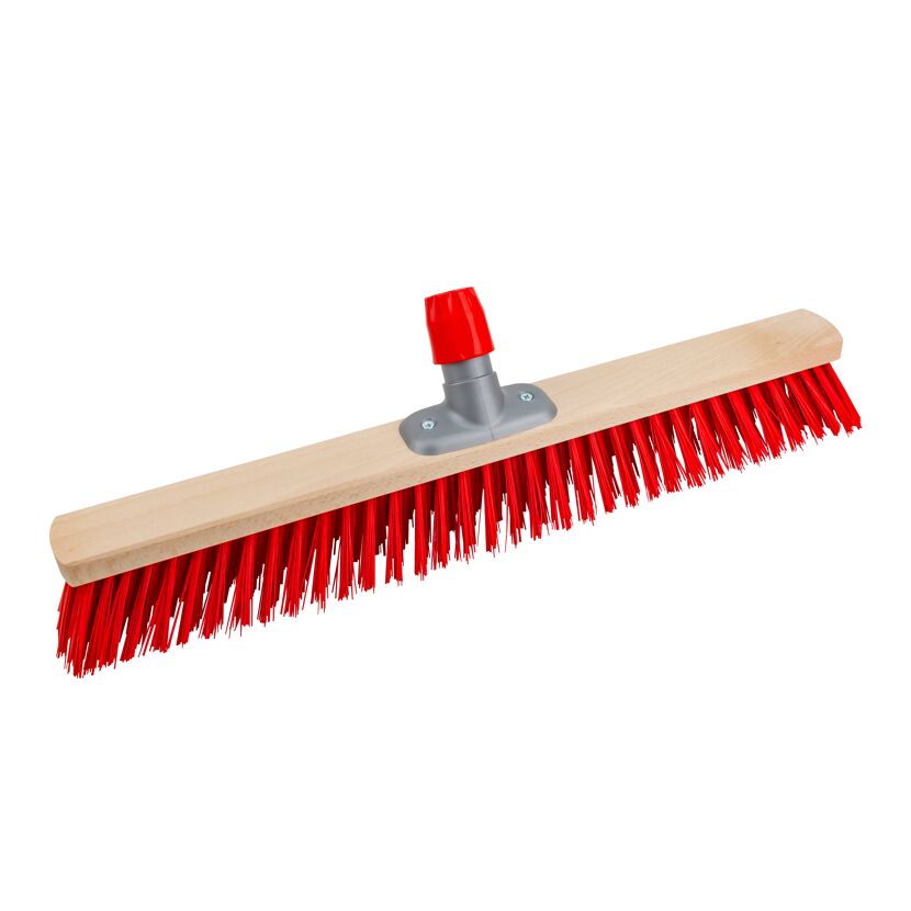 Saalbesen mit Kunststoffstielhalter Elaston 60 cm rot
