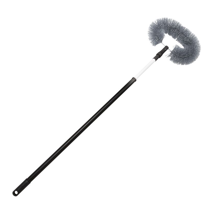 Staubbiene mit Teleskopstiel grau