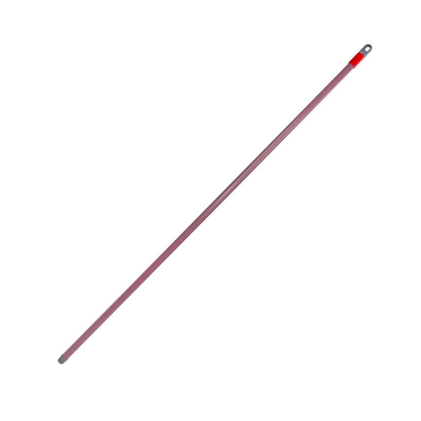 Metallstiel rutschhemmend grau rot 130 cm