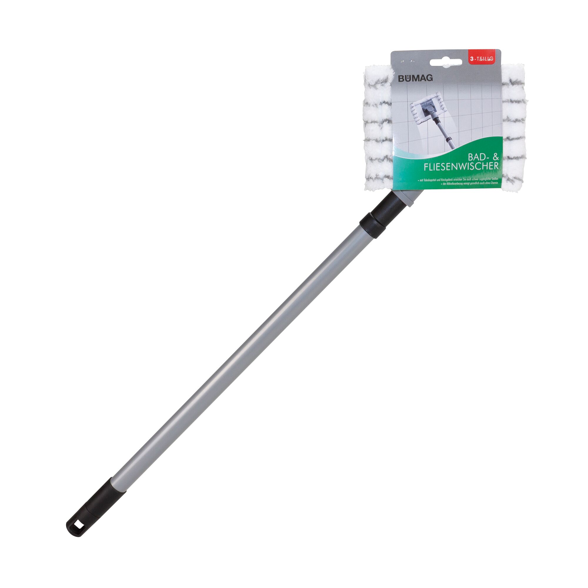 BUMAG Bad- und Fliesenwischer mit Teleskopstiel