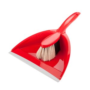 Kehrgarnitur mit Lippe Kunststoff rot
