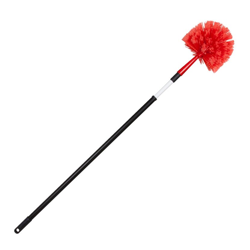 Roter Staubwedel mit Teleskopstiel