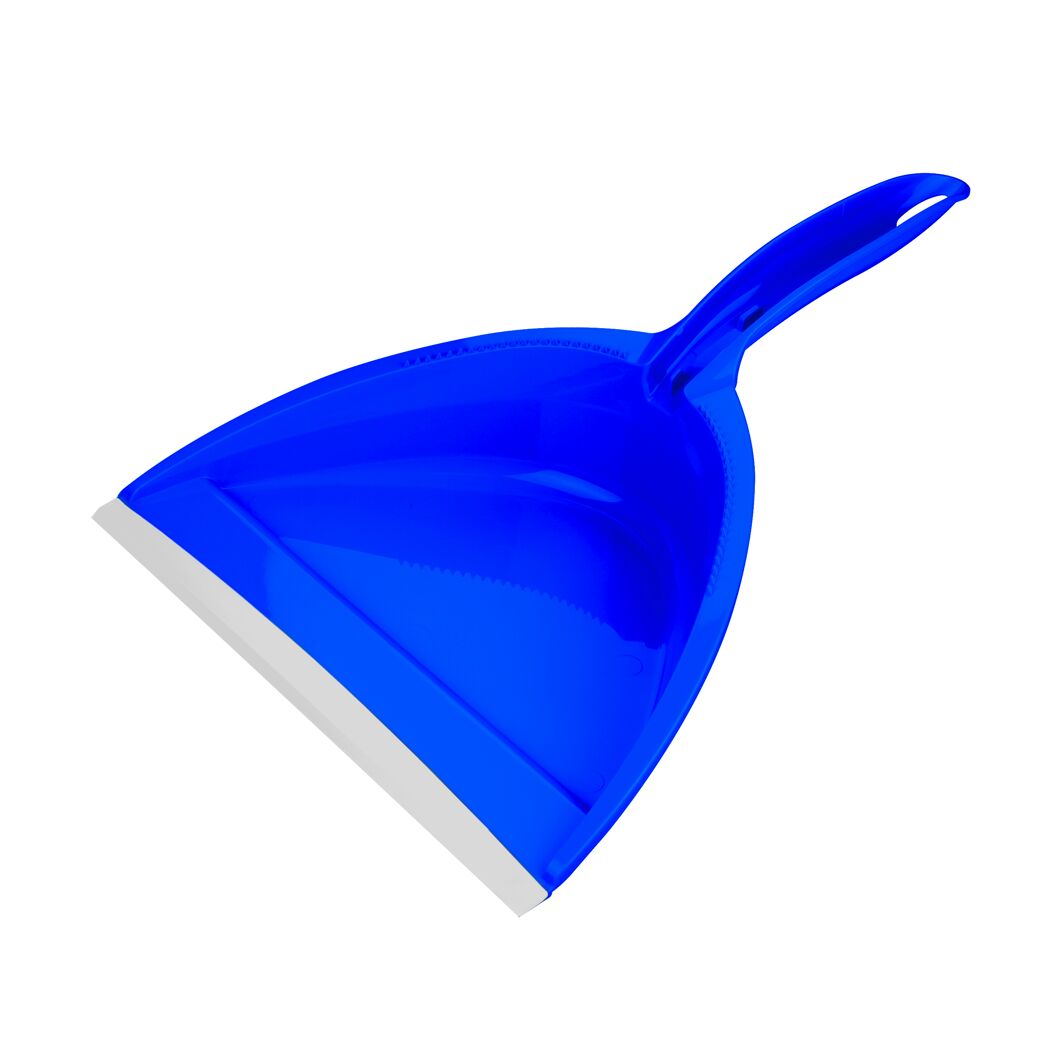 Blaue Kehrschaufel mit Gummilippe