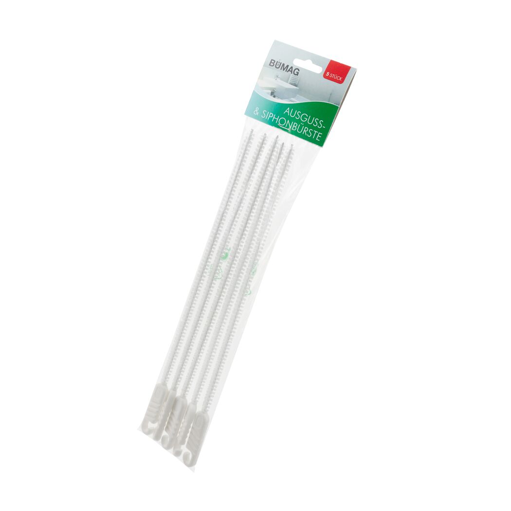 Siphonbürsten Kunststoff weiß 5er-Set