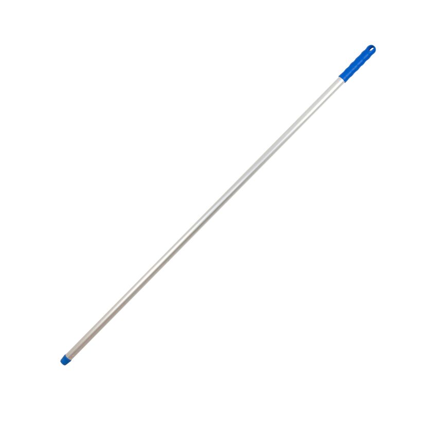 Aluminumstiel mit Gewinde 130 cm blau aluminiumfarben