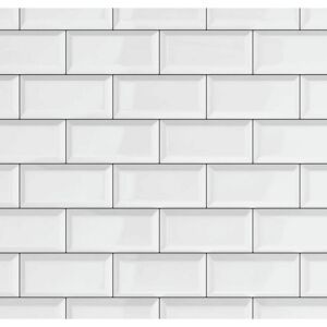 Wandbelag 'Ceramics Subway Tiles' 0,675 x 20 m weiß