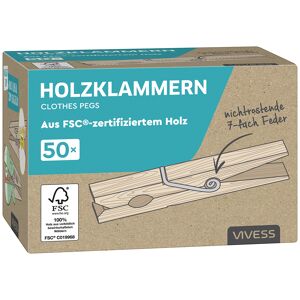 Wäscheklammern Birkenholz 50 Stück