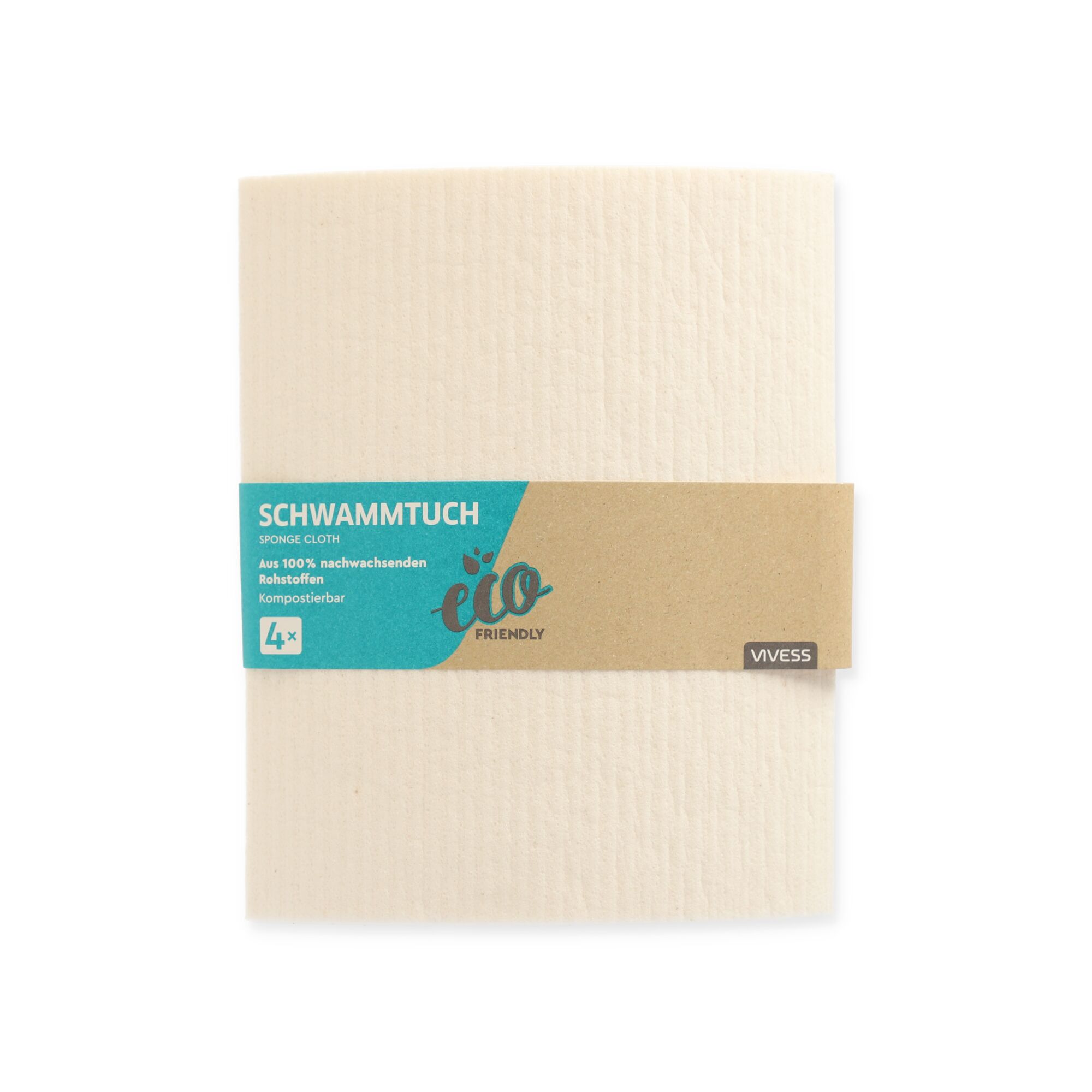 Vivess Schwammtuch Öko 4er Pack