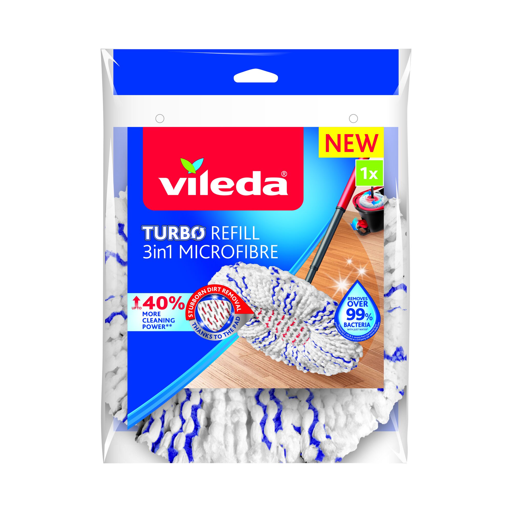 Vileda Turbo 3in1 Microfaser Wischmop-Nachfüller