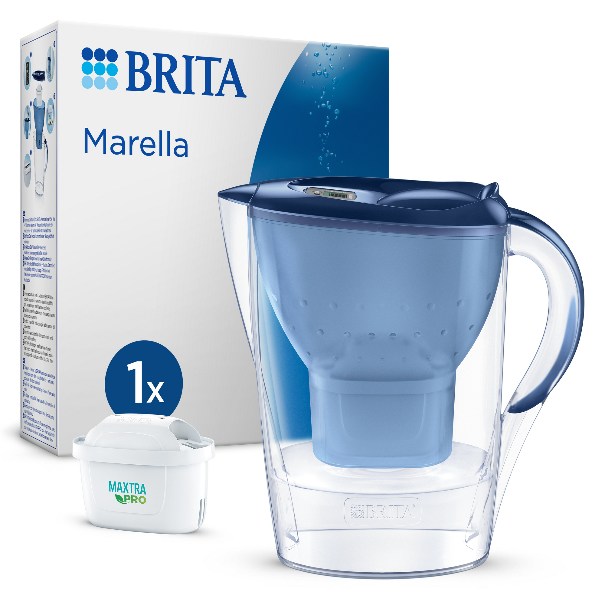 Wasserfilter-Kanne 'Marella' blau inklusive MX PRO