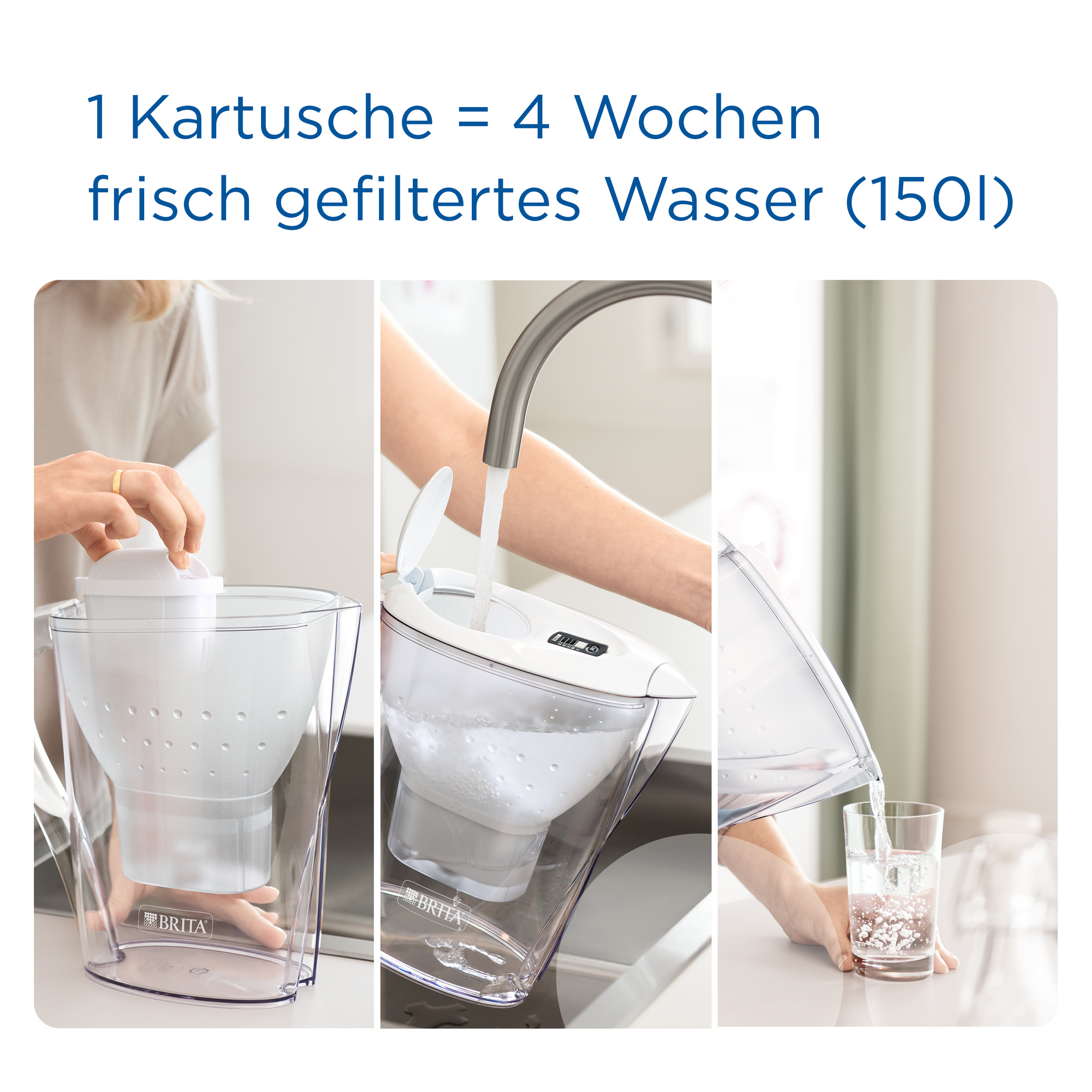 Wasserfilter-Kanne 'Marella' blau inklusive MX PRO