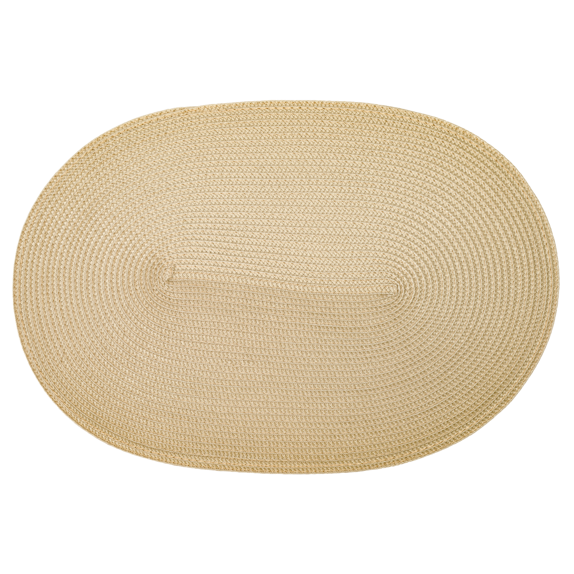 Tischset PVC-frei beige strukturiert oval 29 x 44 cm