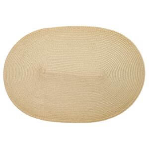 Tischset PVC-frei beige strukturiert oval 29 x 44 cm