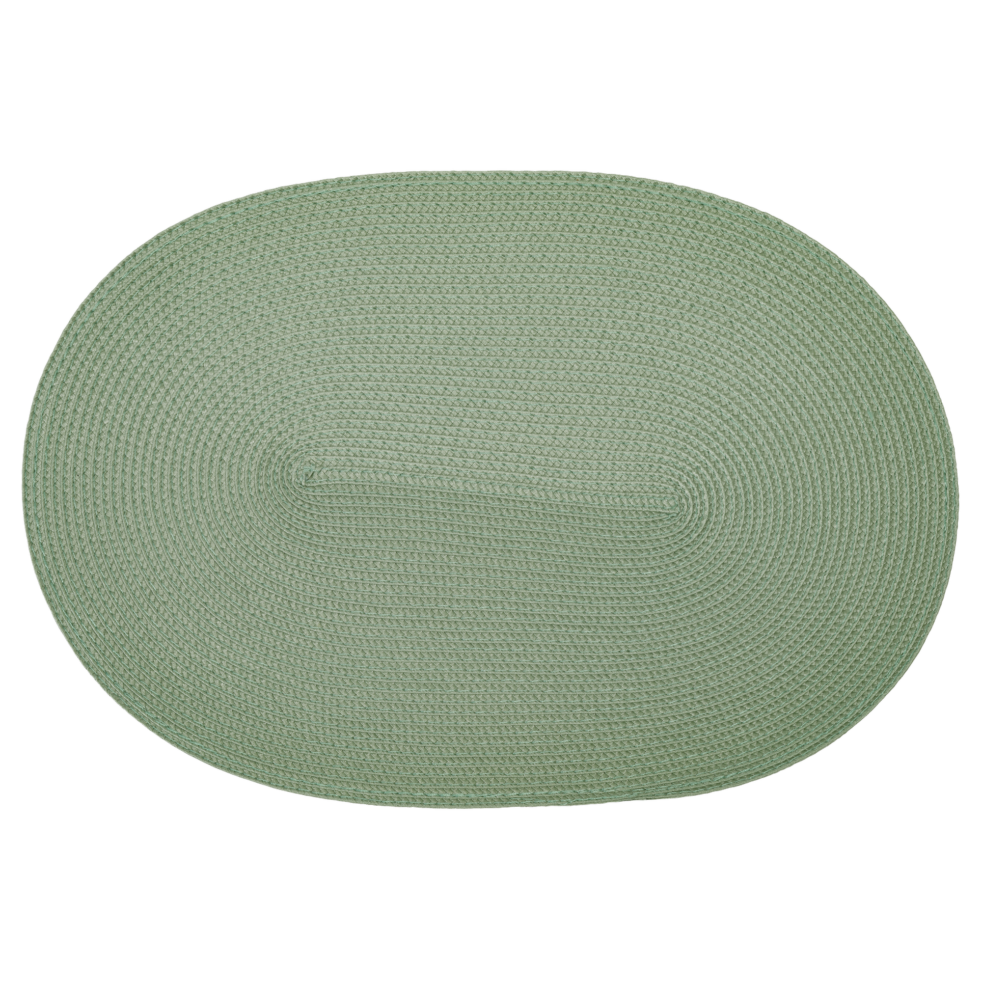 Tischset PVC-frei salbeigrün strukturiert oval 29 x 44 cm