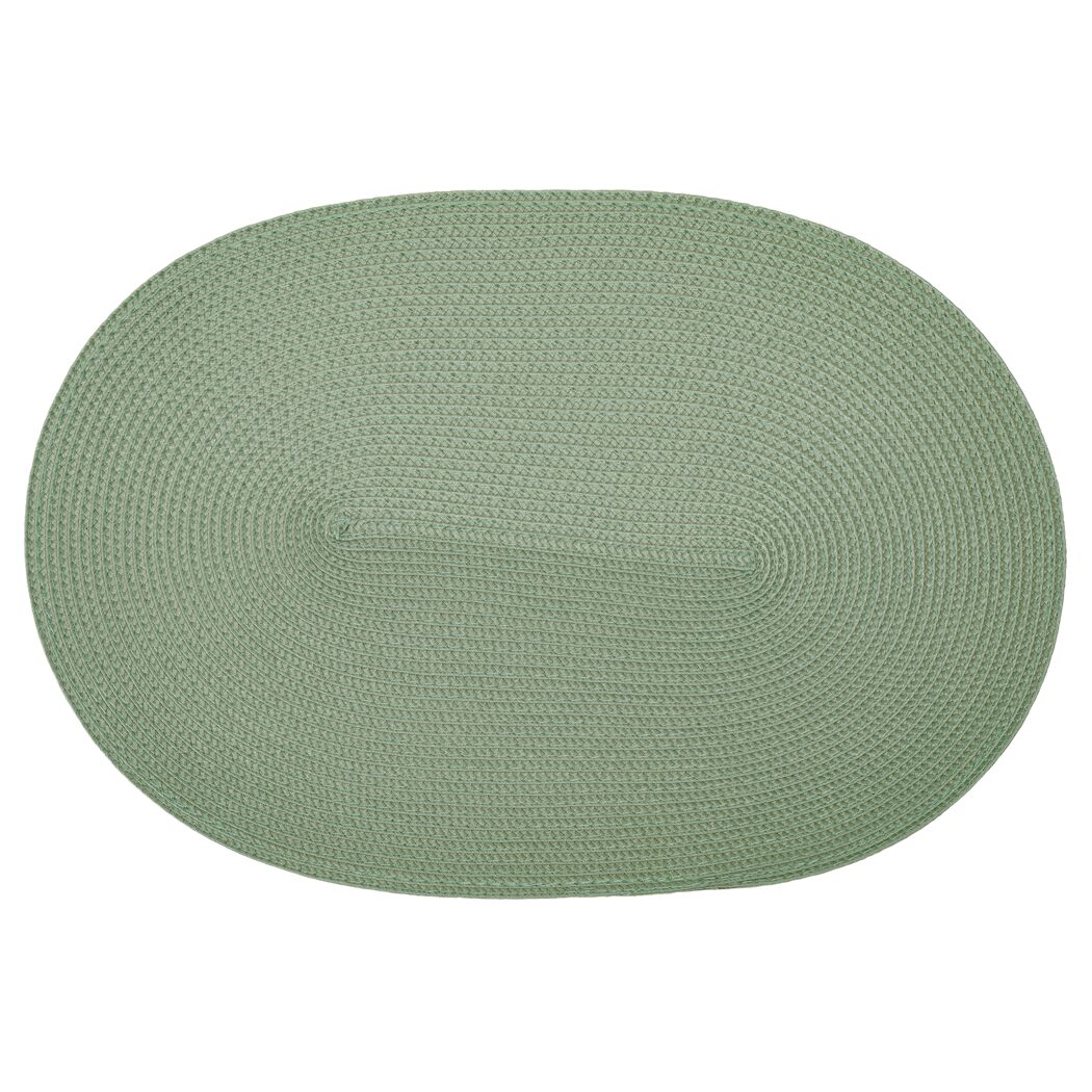 Tischset PVC-frei salbeigrün strukturiert oval 29 x 44 cm