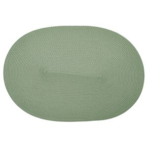 Tischset PVC-frei salbeigrün strukturiert oval 29 x 44 cm