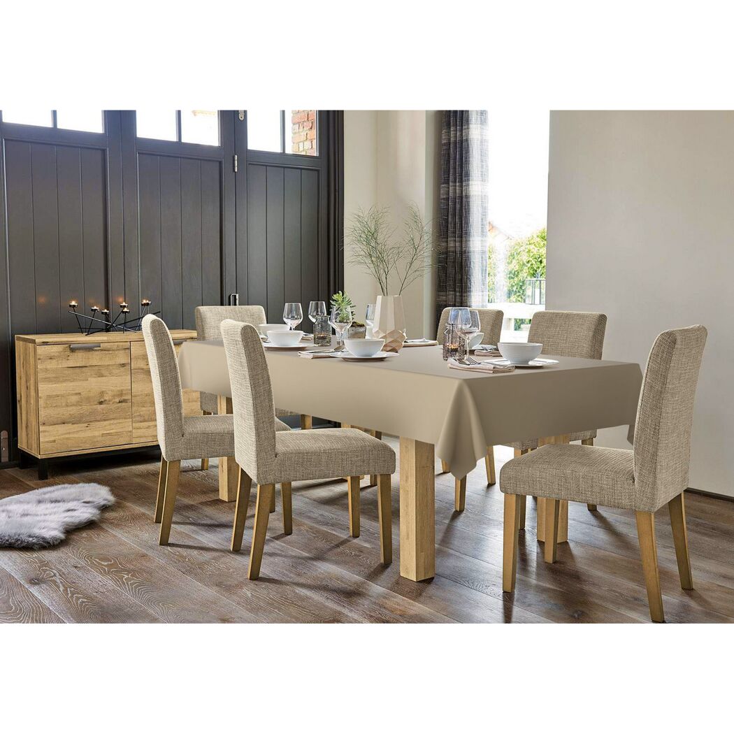 Tischdecke PVC-frei mandelfarben 110 x 140 cm
