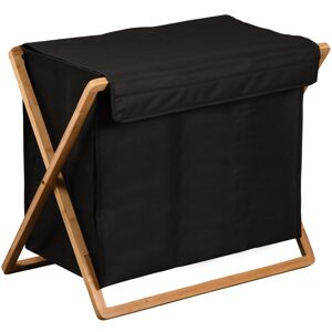 Wäschesammler schwarz 69 x 56,5 x 33 cm