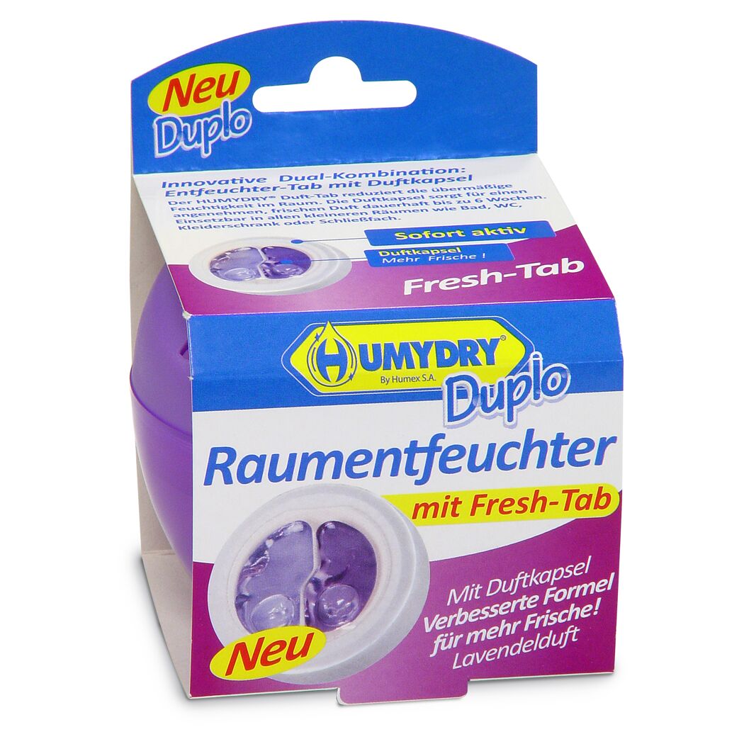 HUMYDRY Duplo Raumentfeuchter mit Fresh-Tab Lavendel