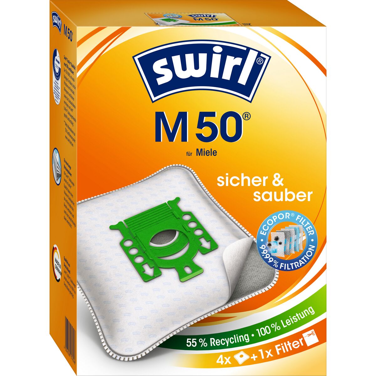 Swirl Staubsaugerbeutel M50 4 Stück