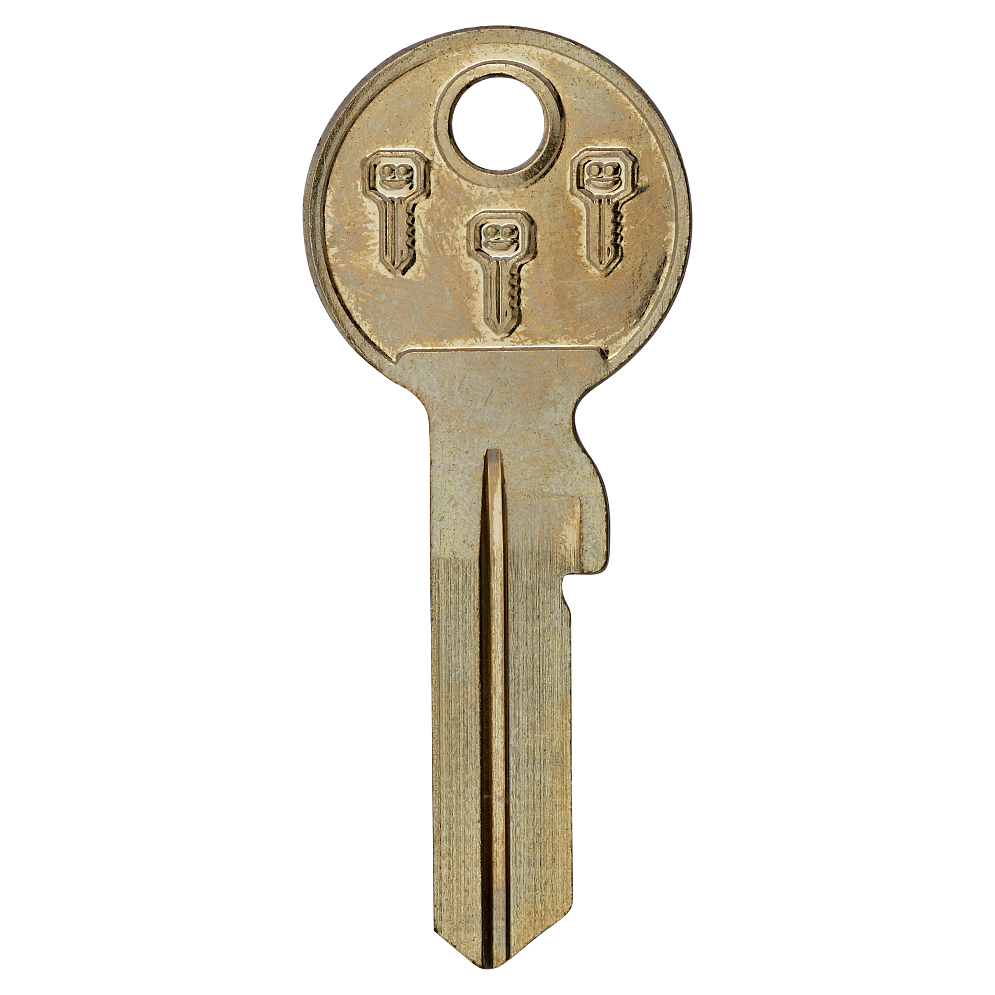 Messingfarbener Schlüsselrohling