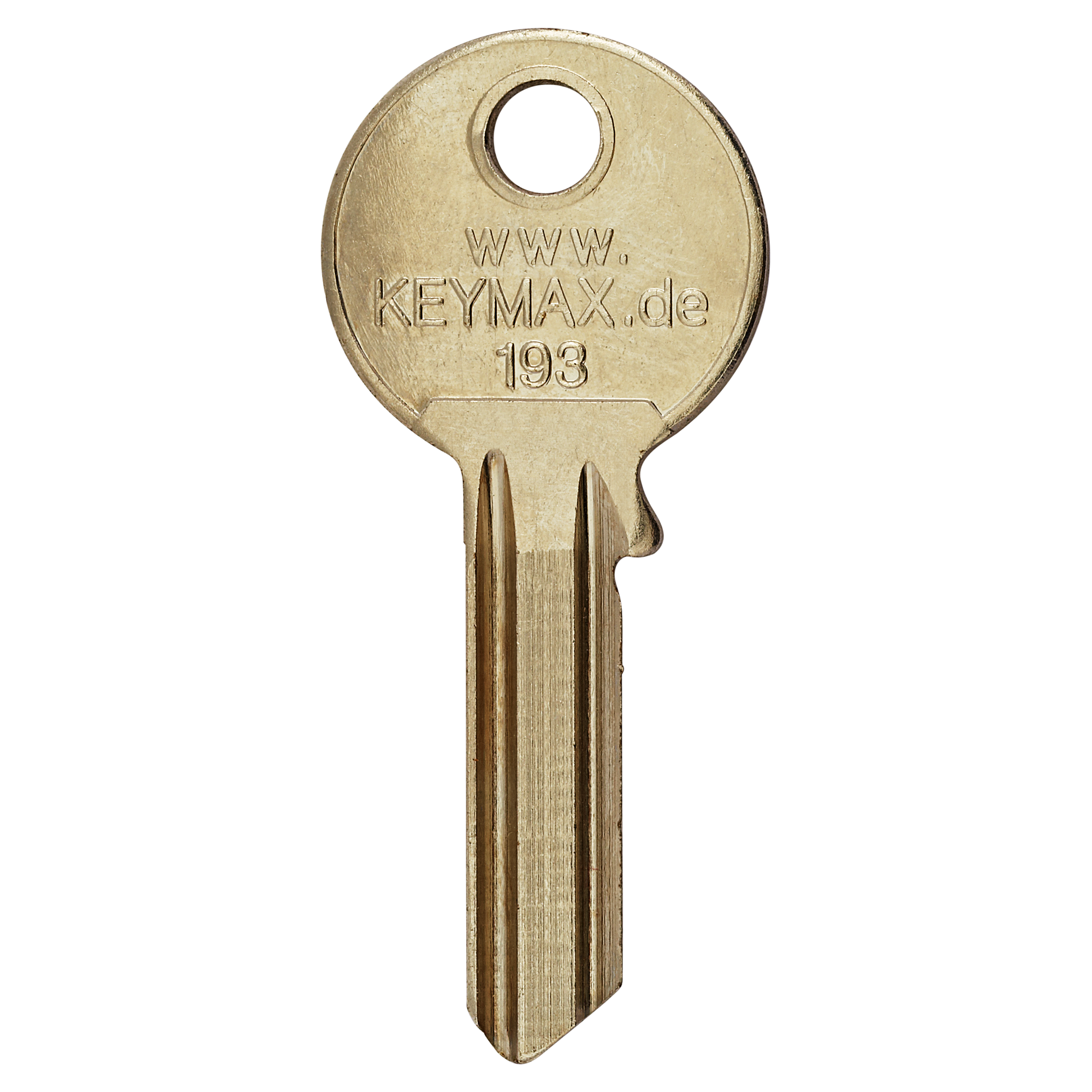 Messingfarbener Schlüsselrohling KEYMAX