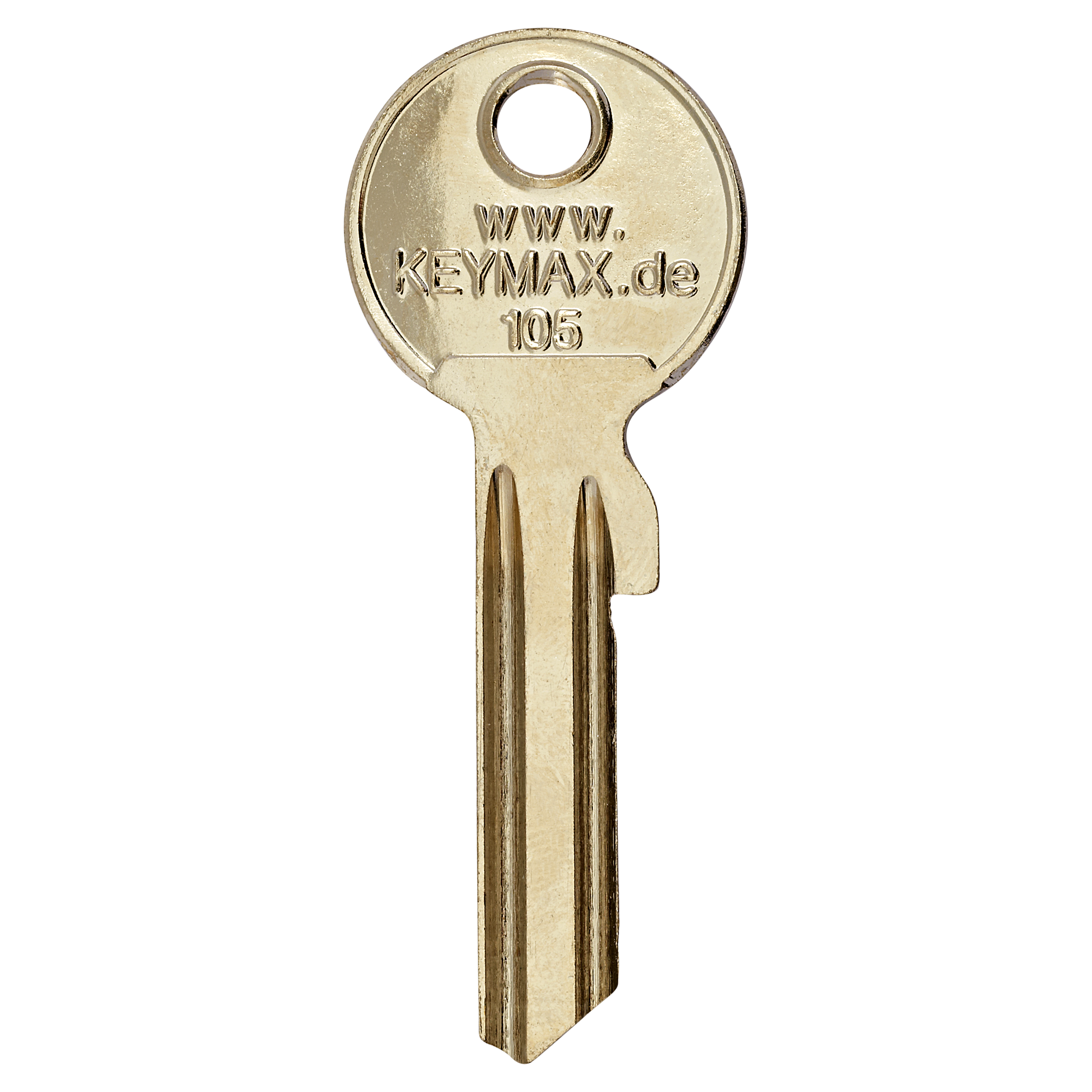 Goldener Schlüsselrohling KEYMAX.de 105