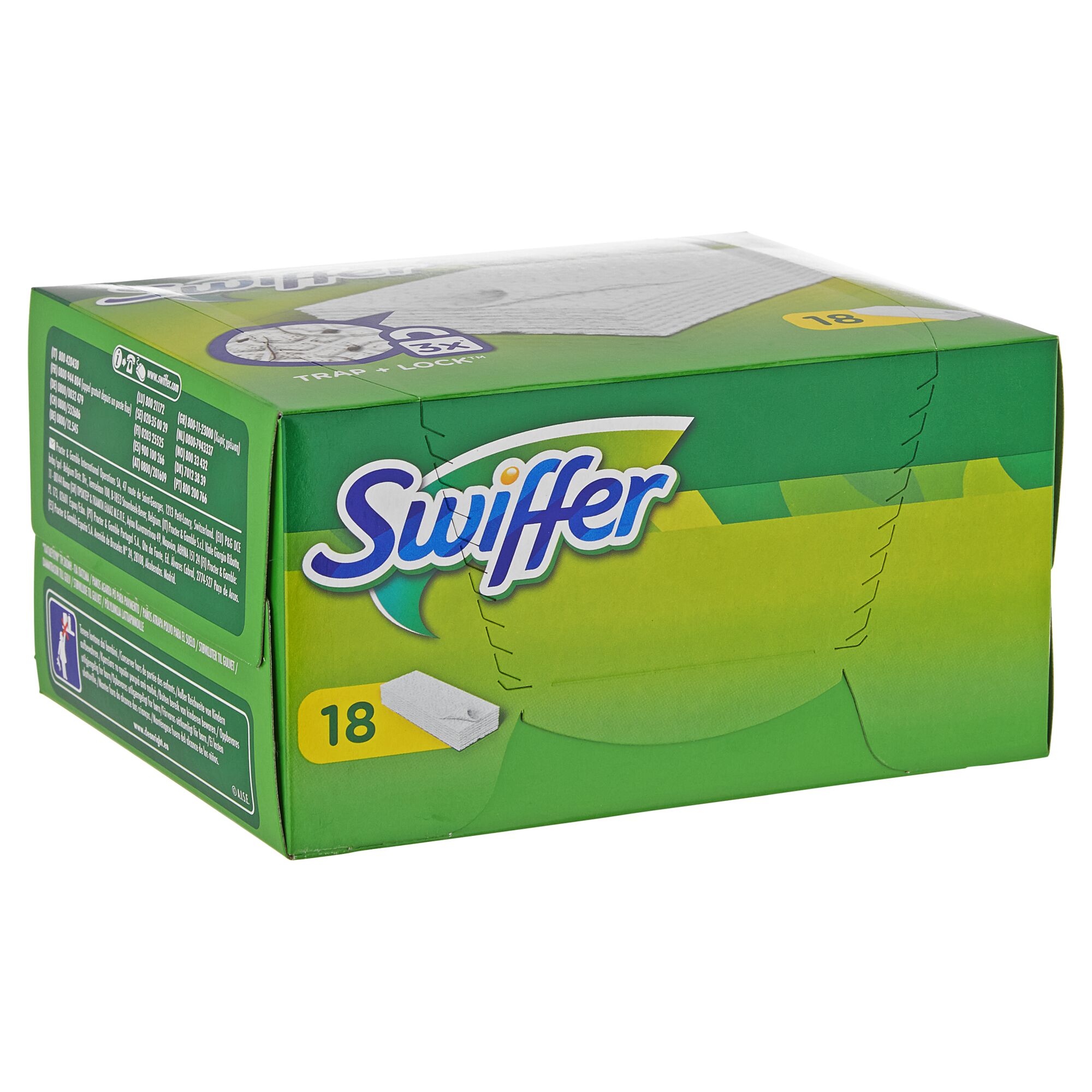 Swifferpackung mit 18 Staubtüchern