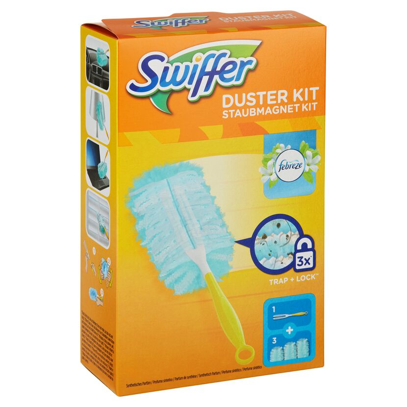 Swiffer Staubmagnet Kit mit 3 Tüchern