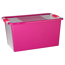 Lila Aufbewahrungsbox mit transparentem Deckel