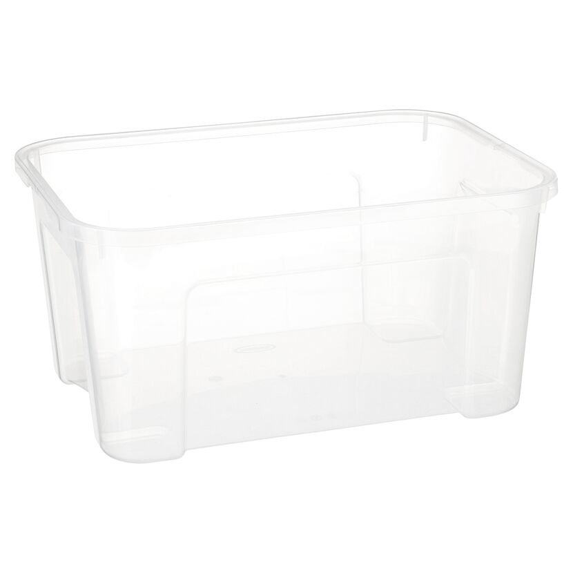 Leere transparente Plastikbox
