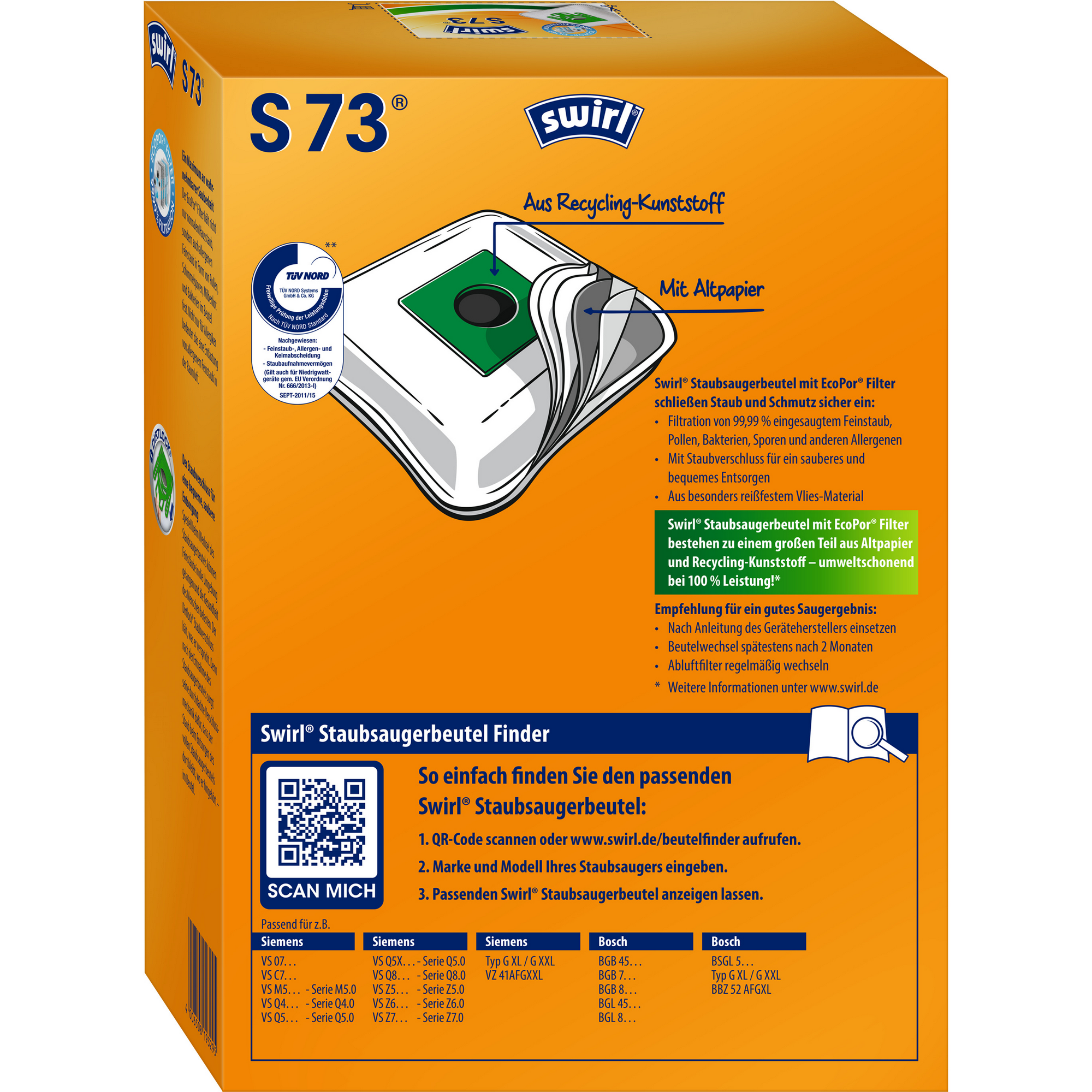 Staubsaugerbeutel S73 4 Stück