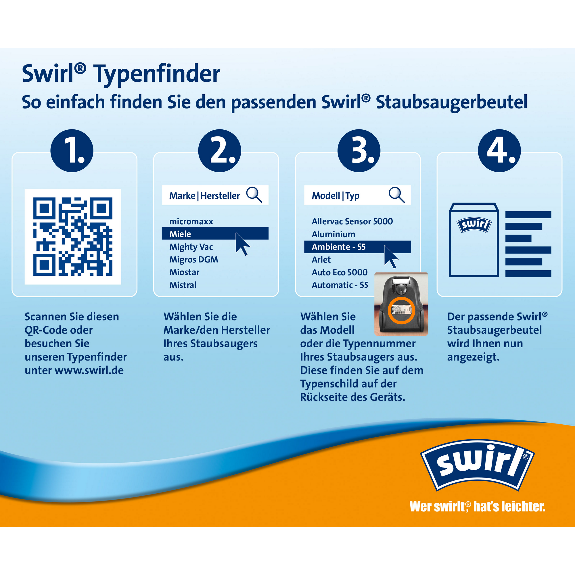 Staubsaugerbeutel 'V64' 4 Stück