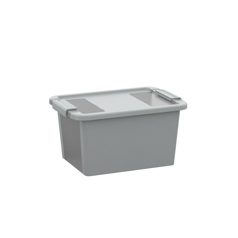 Graue Aufbewahrungsbox mit Deckel