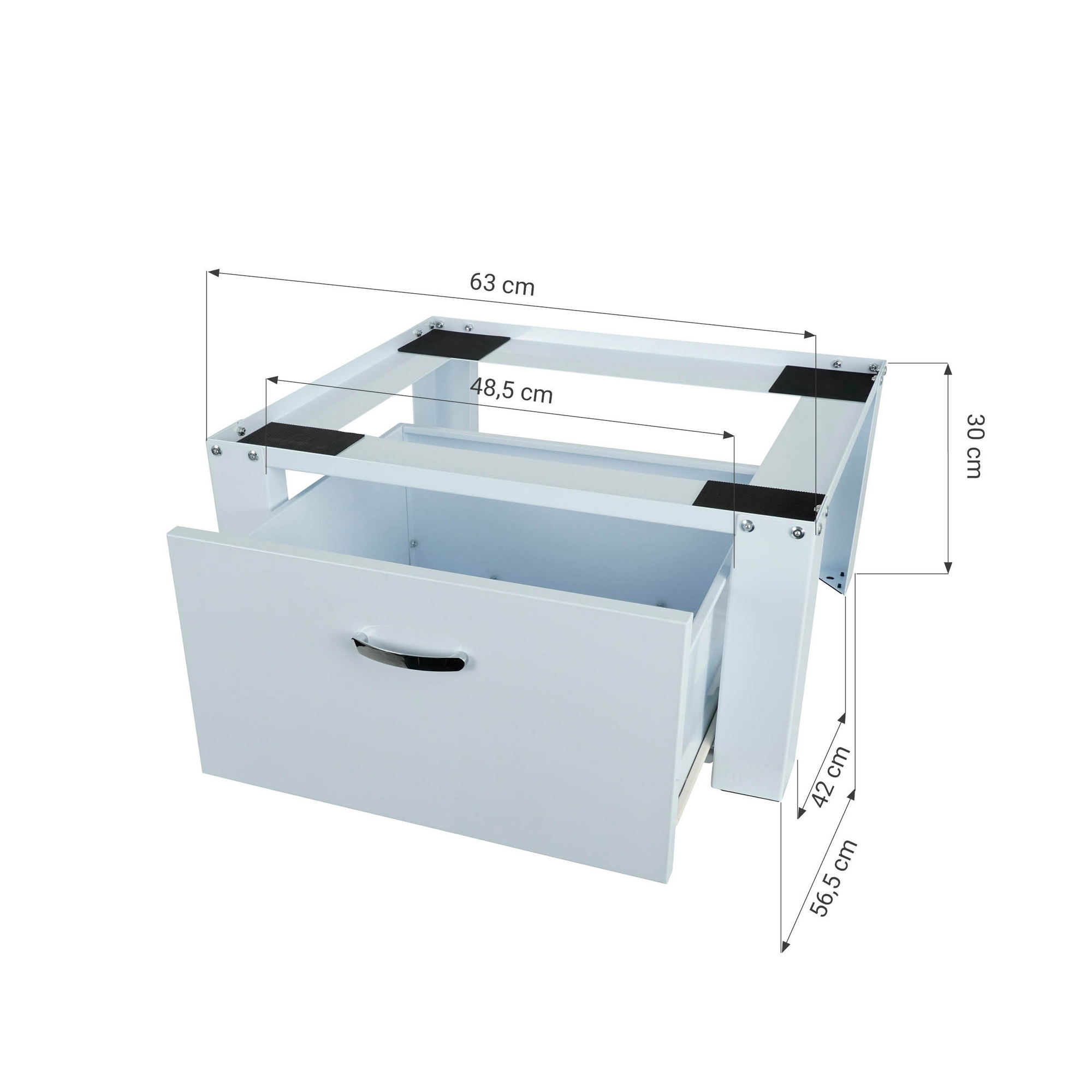 Waschmaschinenerhöhung 20 x 45 x 46 cm mit Schublade + product picture