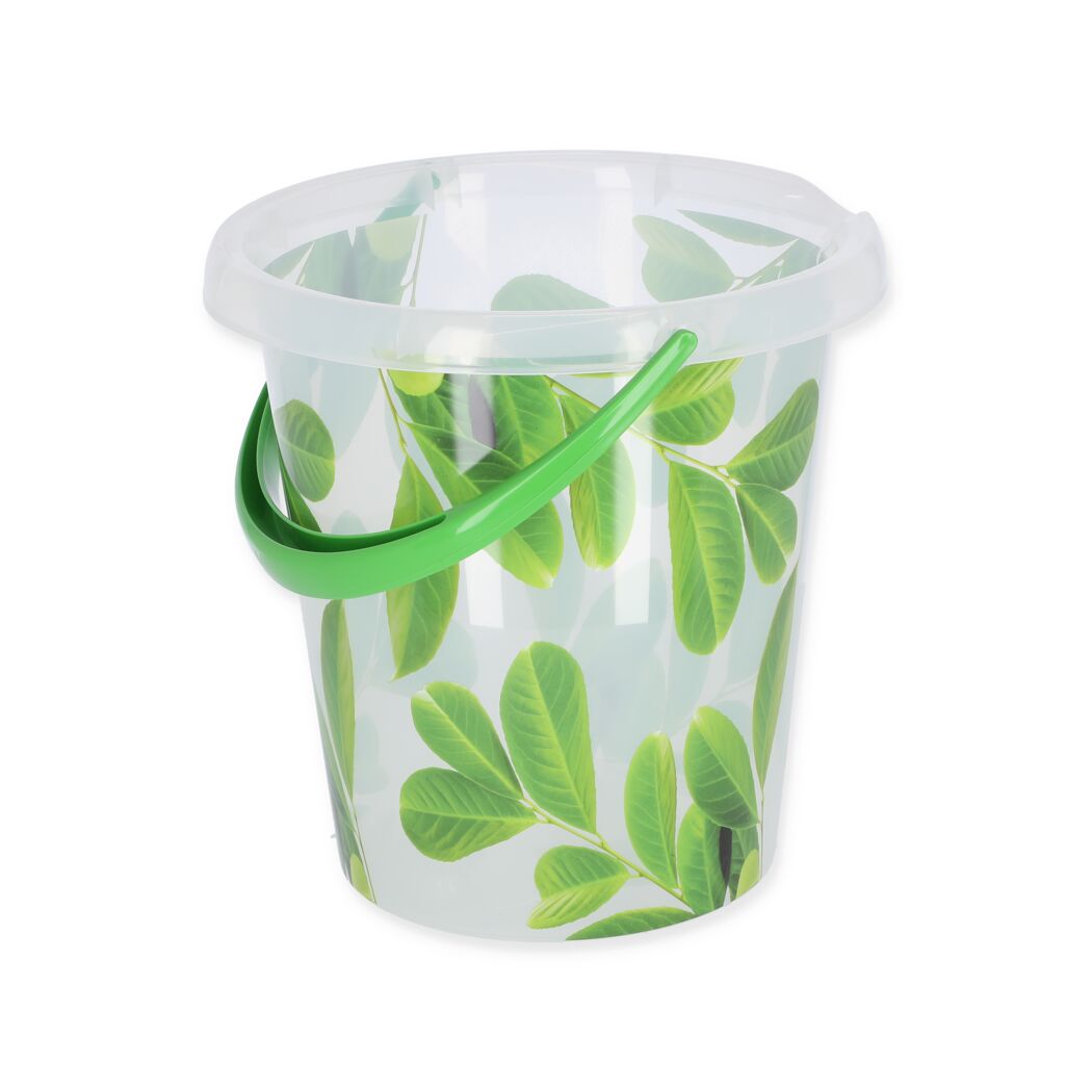 Eimer 'Lorbeer' transparent/grün 12 l