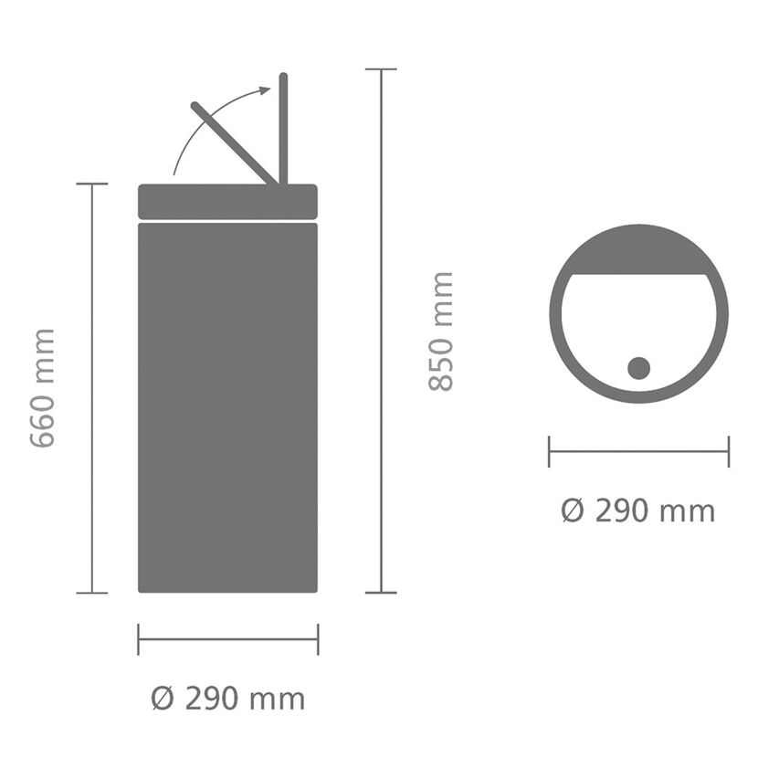 Abfalleimer 'Touch Bin' 30 l platinum