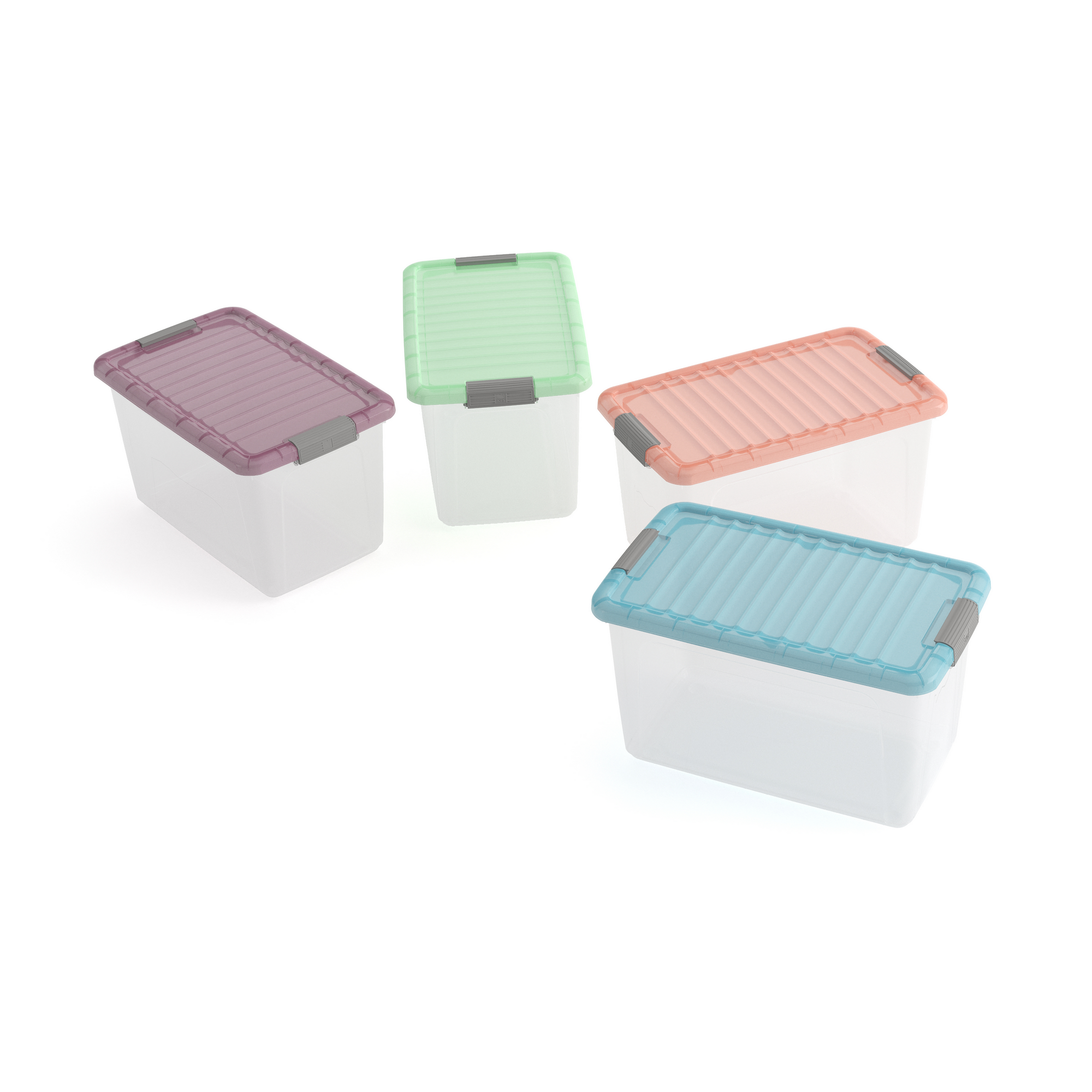 Aufbewahrung 'W Box' L Trend Transparent/Neo Mint 50 l 56,5 x 39 x 31,5 cm + product picture