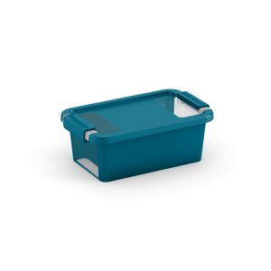 Aufbewahrungsbox 'BI Box XS' petrol / transparent 3 l 26,5 x 16 x 10 cm