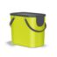Lime grüne Recyclingbox mit grauen Griffen und Deckel