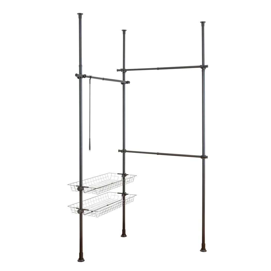 Teleskop-Garderobensystem 'Herkules Duo' verstellbar 215 x 300 x 38 cm