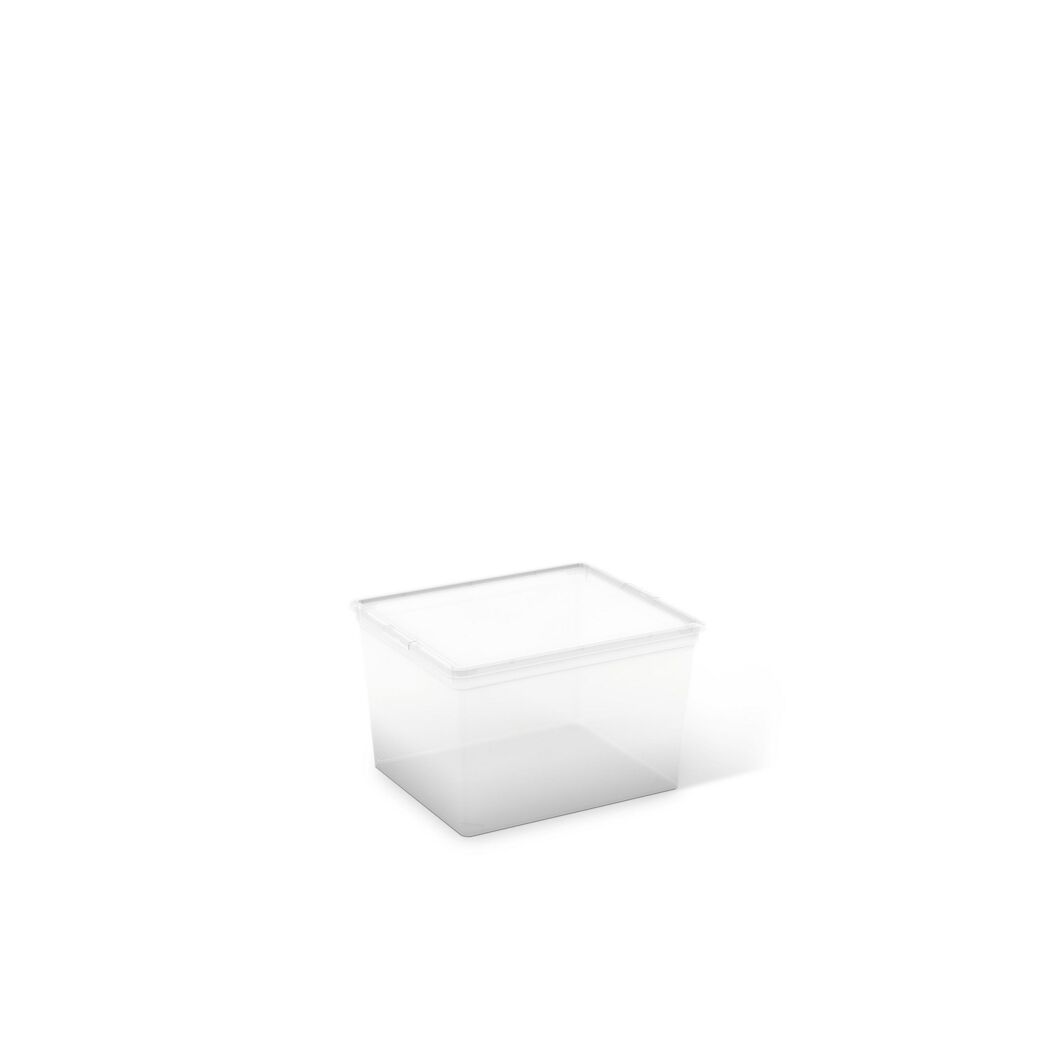 Leere transparente C Box Cube