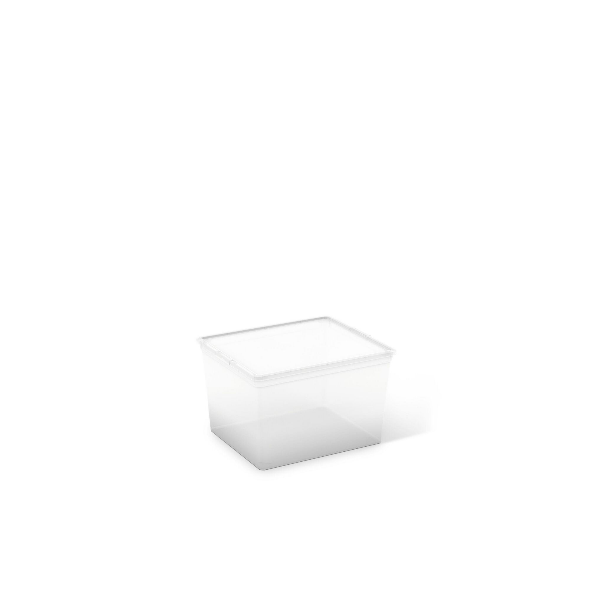 Leere transparente C Box Cube